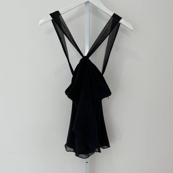 BCBG BLACK BACK TIE TOP SIZE SMALL - Picture 3 of 16